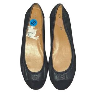 Coach Designer Chelsea Dark Blue Leather Flat Shoes Women's Size 10 B